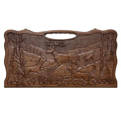 Нарды резные Собачья охота большие, Haleyan