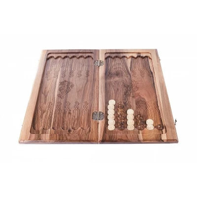 Нарды резные Орнамент 3 с цельным рисунком, Mkhitaryan