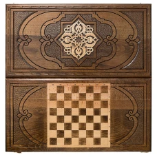 Нарды резные Золотой узор 3, Mirzoyan