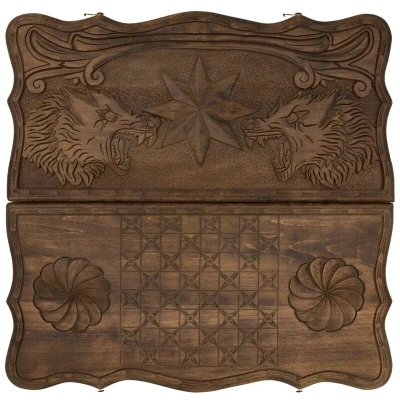 Нарды резные Звезда и Волк, Petrosyan, шт