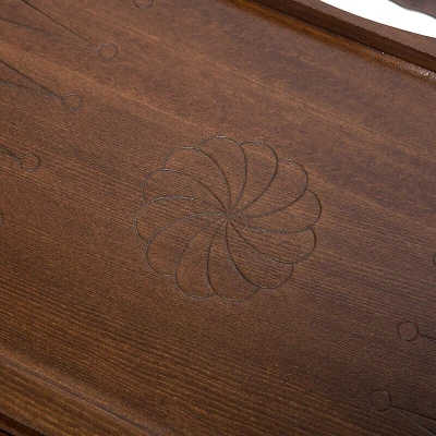 Нарды резные Корабль-2 с ручкой большие, Haleyan