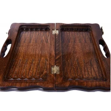 Шахматы + нарды резные 139 с ручкой 30, Haleyan