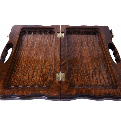 Шахматы + нарды резные 139 с ручкой 30, Haleyan