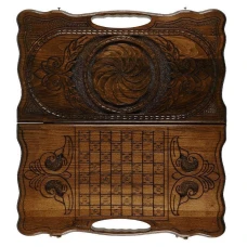 Нарды резные Бесконечность 2  50 с ручкой  Haleyan