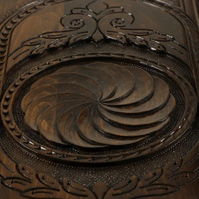 Нарды резные Бесконечность 2  50 с ручкой  Haleyan