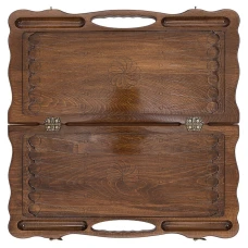 Нарды резные Паровоз с ручкой большие, Haleyan