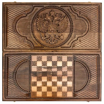 Нарды резные Герб РФ, Mkhitaryan