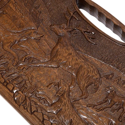 Нарды резные Собачья охота большие, Haleyan