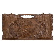 Нарды резные Паровоз с ручкой большие, Haleyan