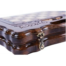 Шахматы + нарды резные с Араратом 30 с ручкой, Haleyan