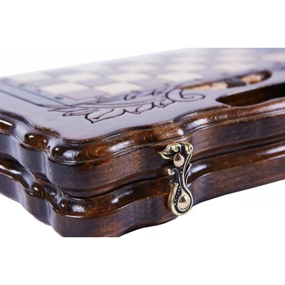 Шахматы + нарды резные с Араратом 30 с ручкой, Haleyan