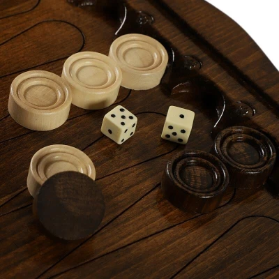 Нарды резные Бесконечность 2  50 с ручкой  Haleyan