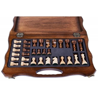 Шахматы резные с араратом ручкой и ложементом 50  Haleyan