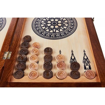 Нарды резные Всадник инкрустация 60, Haleyan