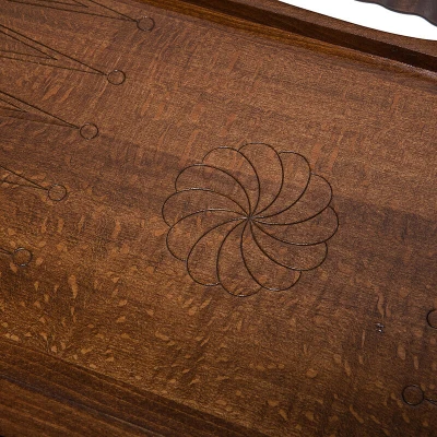 Нарды резные Самсон и лев с ручкой большие, Haleyan