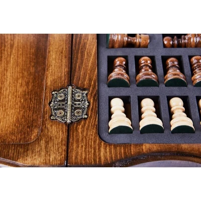 Шахматы резные с араратом ручкой и ложементом 50  Haleyan