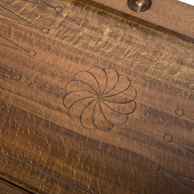 Нарды резные Красная площадь с ручкой большие, Haleyan