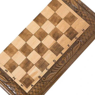 Шахматы + нарды резные средние