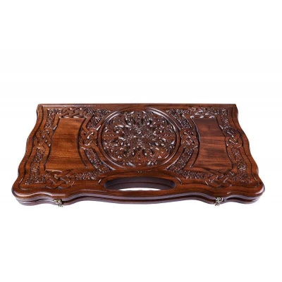 Нарды резные Армянский узор 9 с ручкой 60  Haleyan