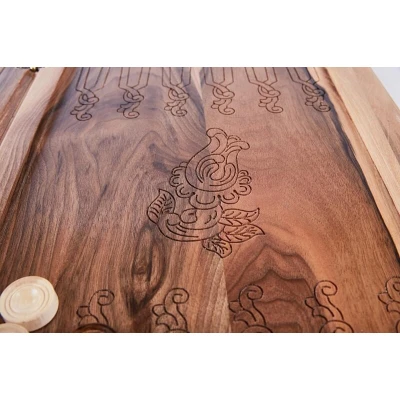 Нарды резные Орнамент 3 с цельным рисунком, Mkhitaryan