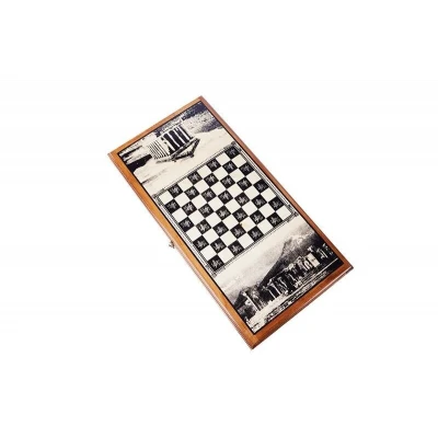 Нарды резные Всадник инкрустация 60, Haleyan