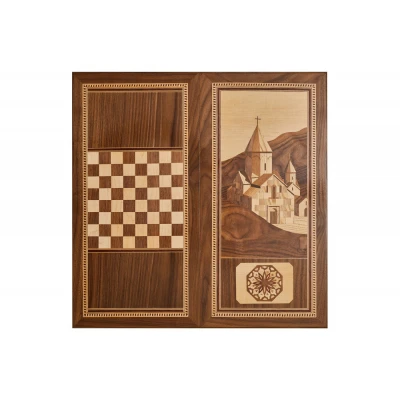 Нарды Монастырь инкрустация AZ012 Zeynalyan