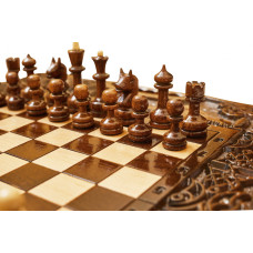 Шахматы + Нарды резные Арарат-2 40, Haleyan