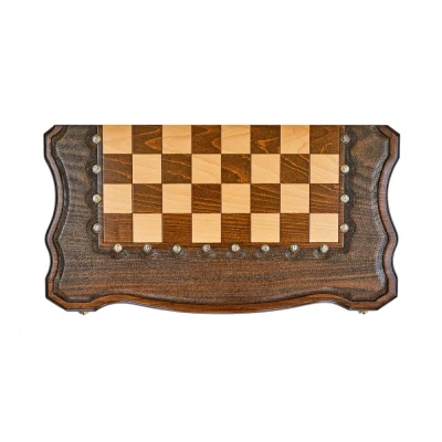 Шахматы + нарды резные Гамбит 2 60, Simonyan