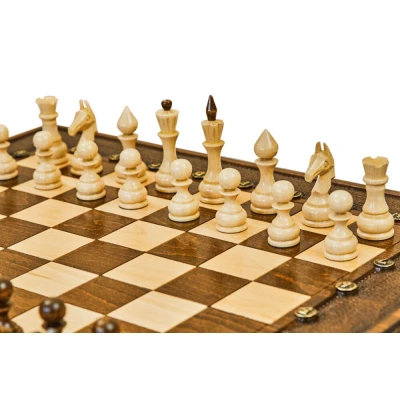Шахматы + нарды резные Гамбит 1 60, Simonyan