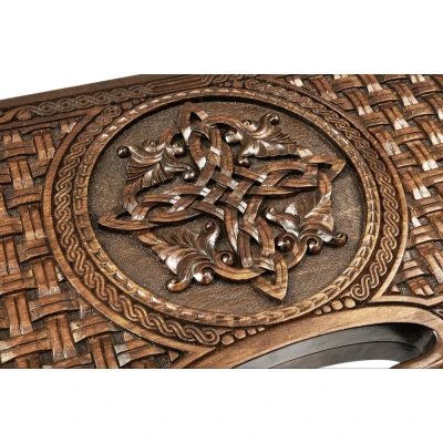 Нарды резные  Армянский узор 11 с ручкой 60  Haleyan