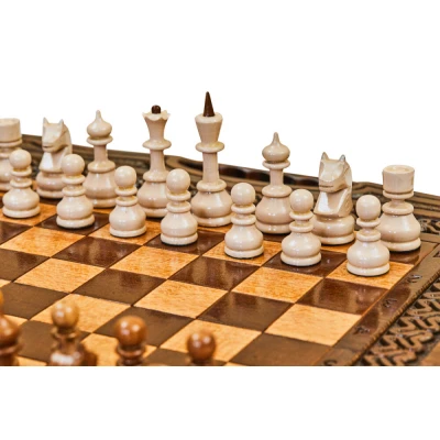 Шахматы + нарды резные Бриз 2 50, Haleyan