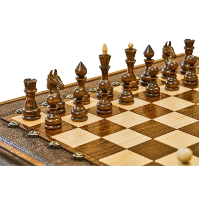 Шахматы + нарды резные Гамбит 1 60, Simonyan