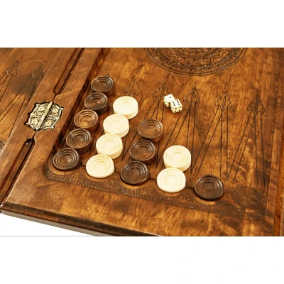 Нарды резные Армянский узор 10  60   Haleyan