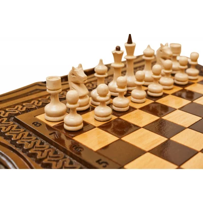 Шахматы + нарды резные Бриз 2 40, Haleyan