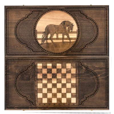 Нарды резные Лошадь 2 60, Zakaryan