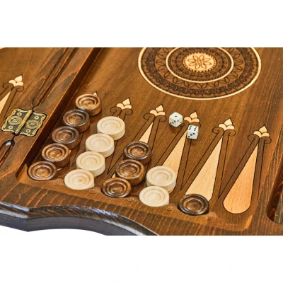 Шахматы + нарды резные Гамбит 2 60, Simonyan