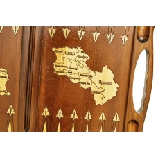 Нарды резные Арарат и Хорвирап 3  с ручкой 60  Haleyan