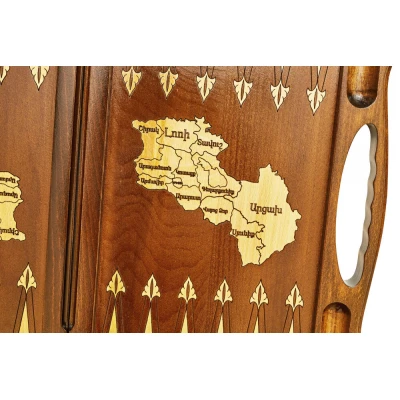 Нарды резные Арарат и Хорвирап 3  с ручкой 60  Haleyan