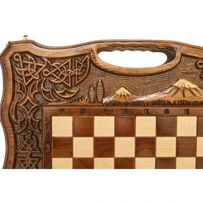 Шахматы + Нарды резные Арарат-2 40, Haleyan