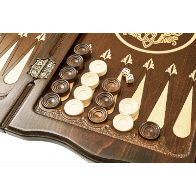 Нарды резные  Армянский узор 11 с ручкой 60  Haleyan