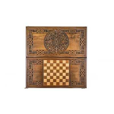 Нарды резные  Армянский узор 8  60  Haleyan