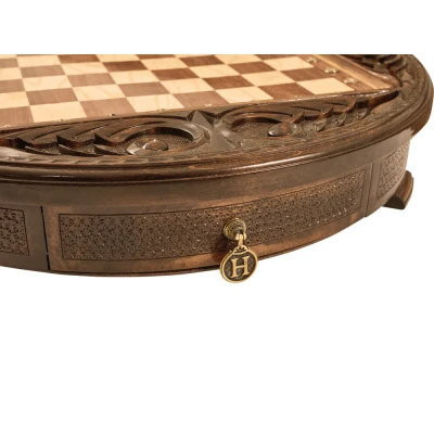 Шахматы резные в ларце Круг Света 50, Haleyan