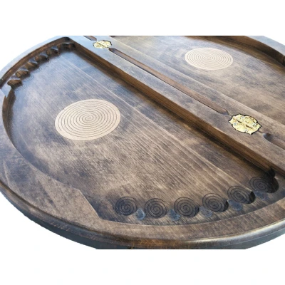 Шахматы + нарды резные Круглые 60, Mkhitaryan