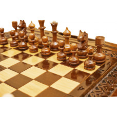 Шахматы + нарды резные Бриз 2 40, Haleyan