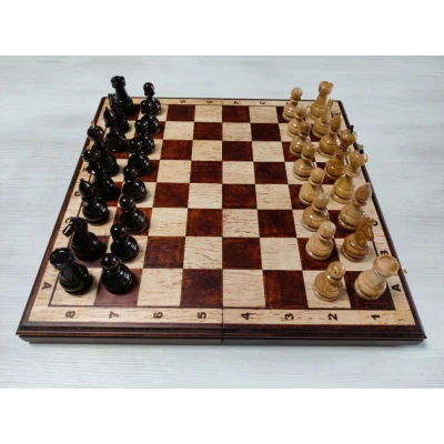 Шахматы из карельской березы 40 см с матовой доской , Ivan Romanov