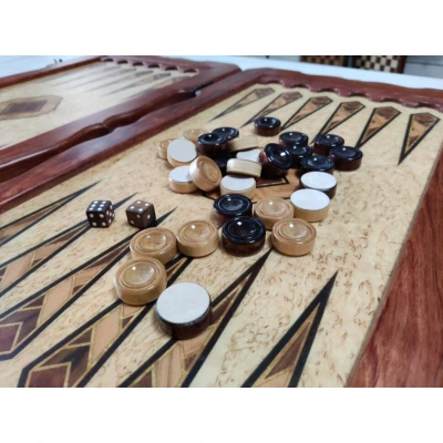 Нарды Орнамент из карельской березы и красного дерева, Ivan Romanov